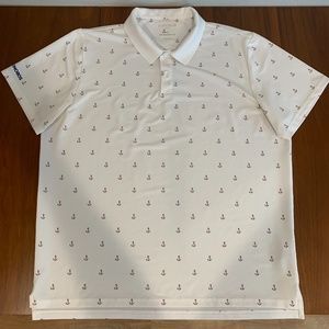 Bonobos Mens Golf Polo Shirt - Extra Large - Standard Fit - Anchor Print